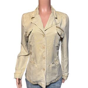 Pulp Women's long sleeve tan Tencel blazer jacket M